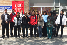 Students from UMD's new Engineering for Social Change course visit Ludlow-Taylor Elementary School as part of the grant award selection process.